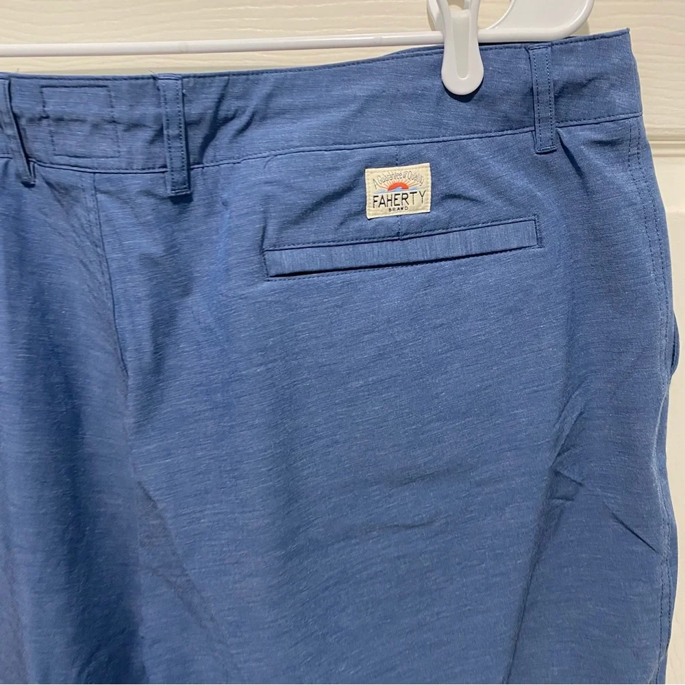 Faherty Mens All Day Shorts Blue Size 42 Drawstring 7